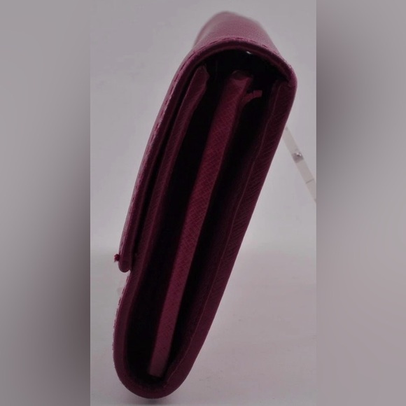 Salvatore Ferragamo Pink Leather Gancio Flap Continental Wallet EUC - Picture 4 of 10